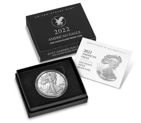 2022-S American Silver Eagle San Francisco - 1 Oz .999 Proof Coin - CoinsTV