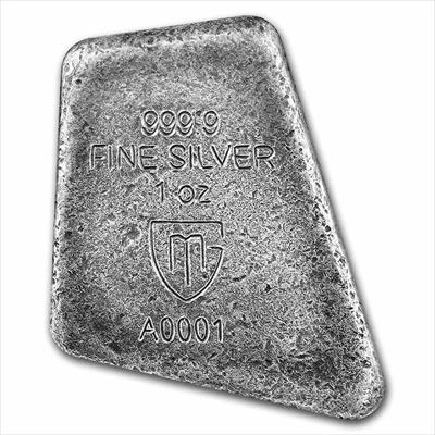 Germania Mint- Uruz Cast Rune- 1 oz- .9999 Argent Silver