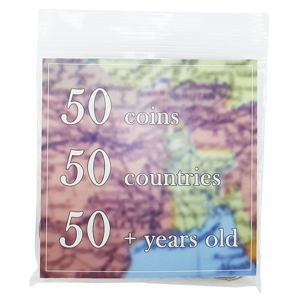 50 -50-50 Deal - 50 World Coins from 50 Countries from 50 Years Ago