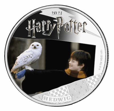 2021 Harry Potter - Hedwig - 1 oz $5 Silver Proof Coin