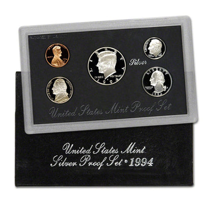 1994 Silver Proof Set - 5 Coins - CoinsTV