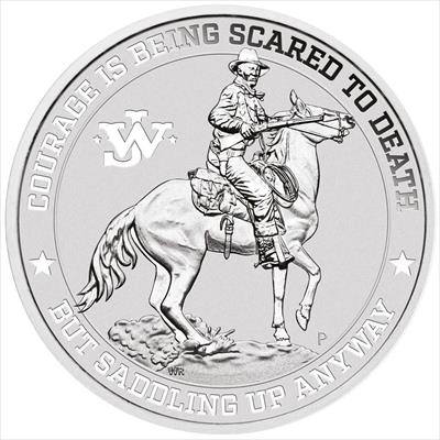 2021 Tuvalu John Wayne -  1 oz  .9999 Silver Coin BU