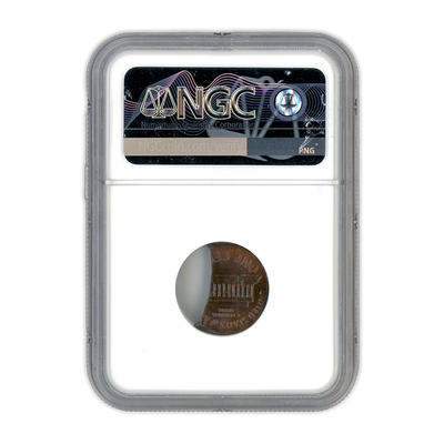 19XX D Lincoln Cent Broadstruck On 45% Curved Clip - Mint Error NGC MS65 RB