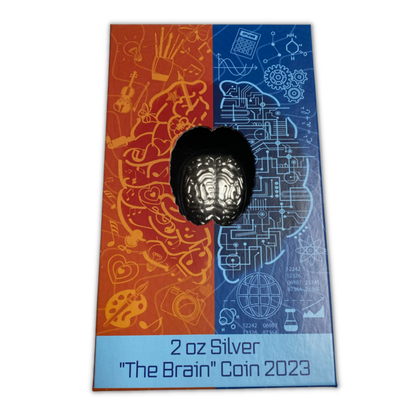 2023 Samoa Brain 2 oz Silver 3D Proof