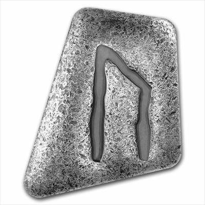 Germania Mint- Uruz Cast Rune- 1 oz- .9999 Argent Silver