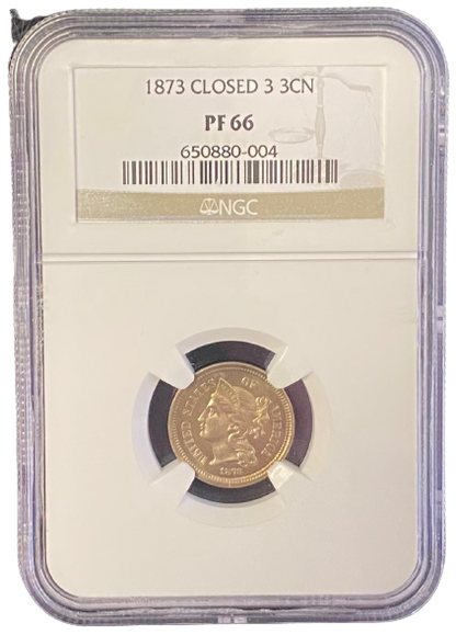 1873 Three Cent Silver - Closed 3 - NGC PF66