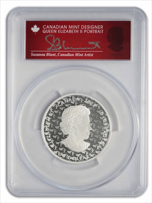 2022 2 oz Silver Canada The Red Knight -  Susanna Blunt Signed - PCGS PR70 DCAM FDOI - CoinsTV
