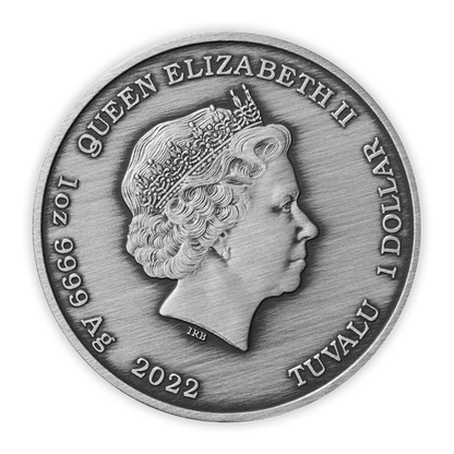 2022 1oz Tuvalu Gods of Olympus Silver Antique - Athena
