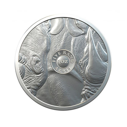 2020 South Africa Big Five Rhino - 1 Oz Silver - South African Mint - BU
