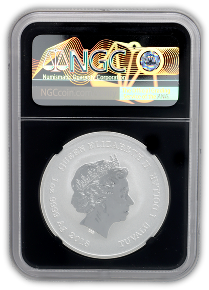 2018 Black Panther 1 Oz Silver - NGC MS69 Black Core - CoinsTV