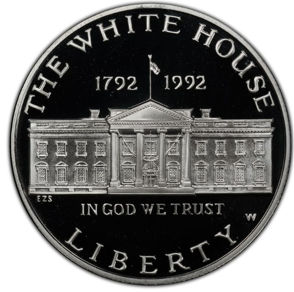 1992 White House Commemorative Silver Dollar West Point