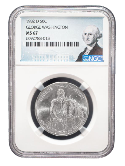 1982 George Washington Silver Half Dollar - NGC MS67