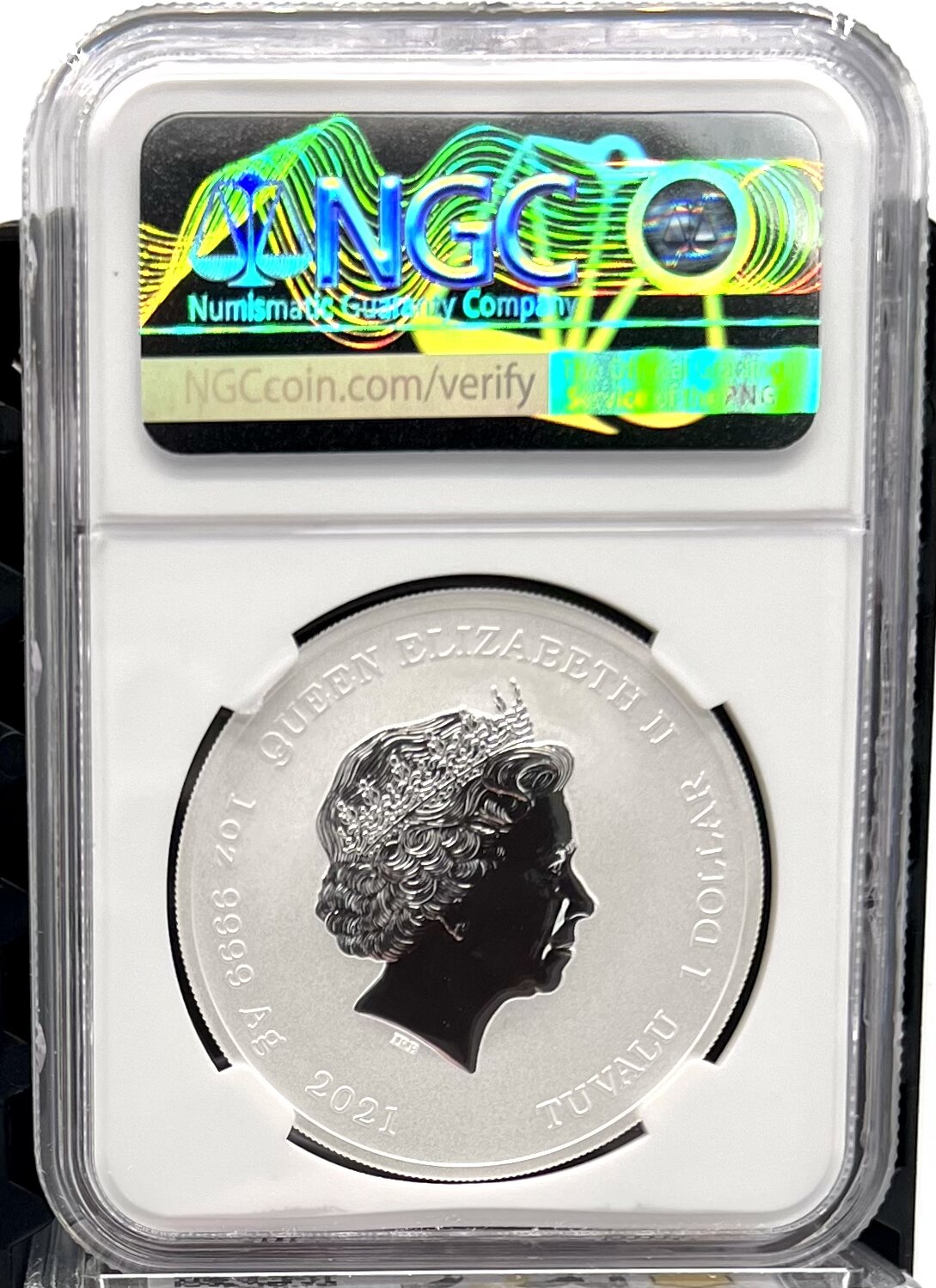 2021 Tuvalu John Wayne Colorized 1 oz Silver Coin NGC MS70