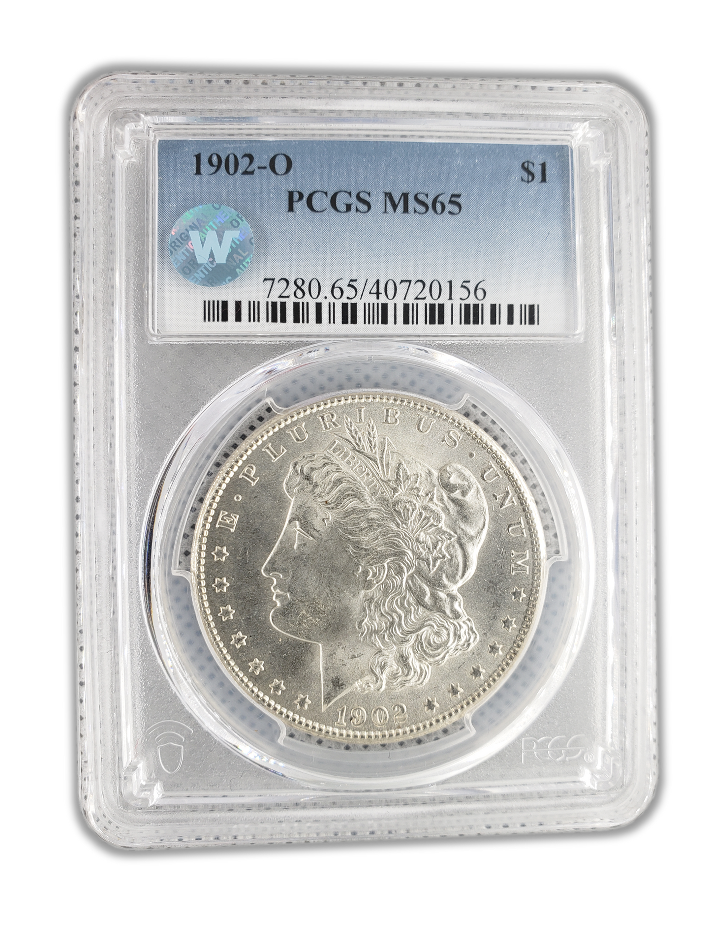 1902 Morgan Silver Dollar New Orleans - PCGS MS65 Sight White