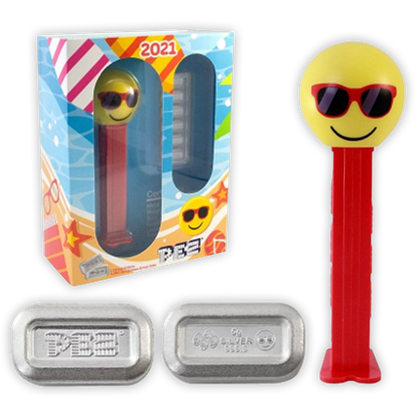 2021 Pamp Suisse Silver Prez 5-gram Bar - Summer Sunglasses Chillin Emoji
