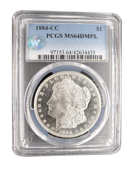 1884 CC Morgan Silver Dollar Carson City - PCGS MS64 DMPL - Sight White