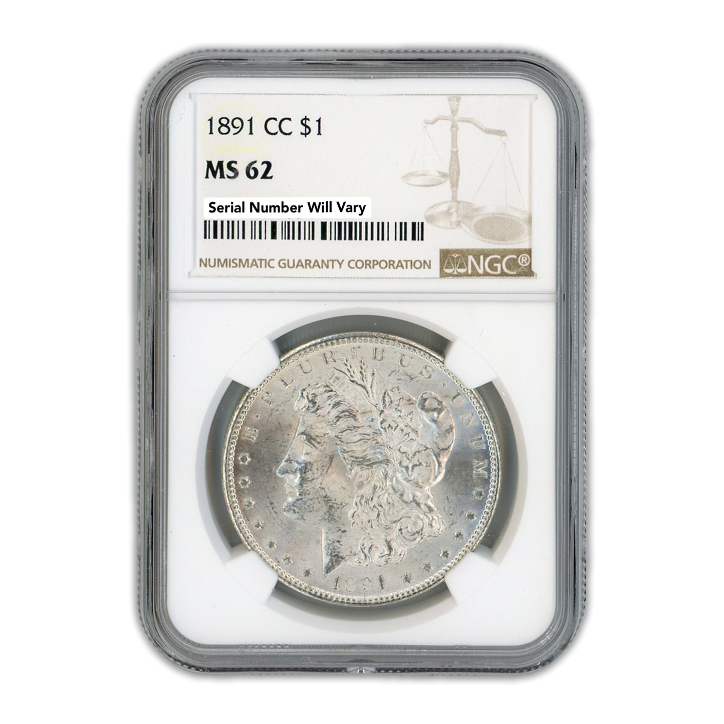 1891-CC Morgan Silver Dollar Carson City - MS62