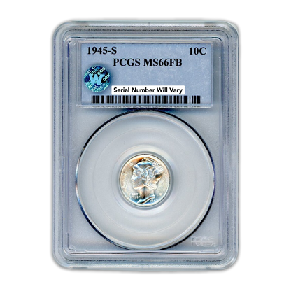 1945-S Mercury Dime - PCGS MS66 FB Sight White