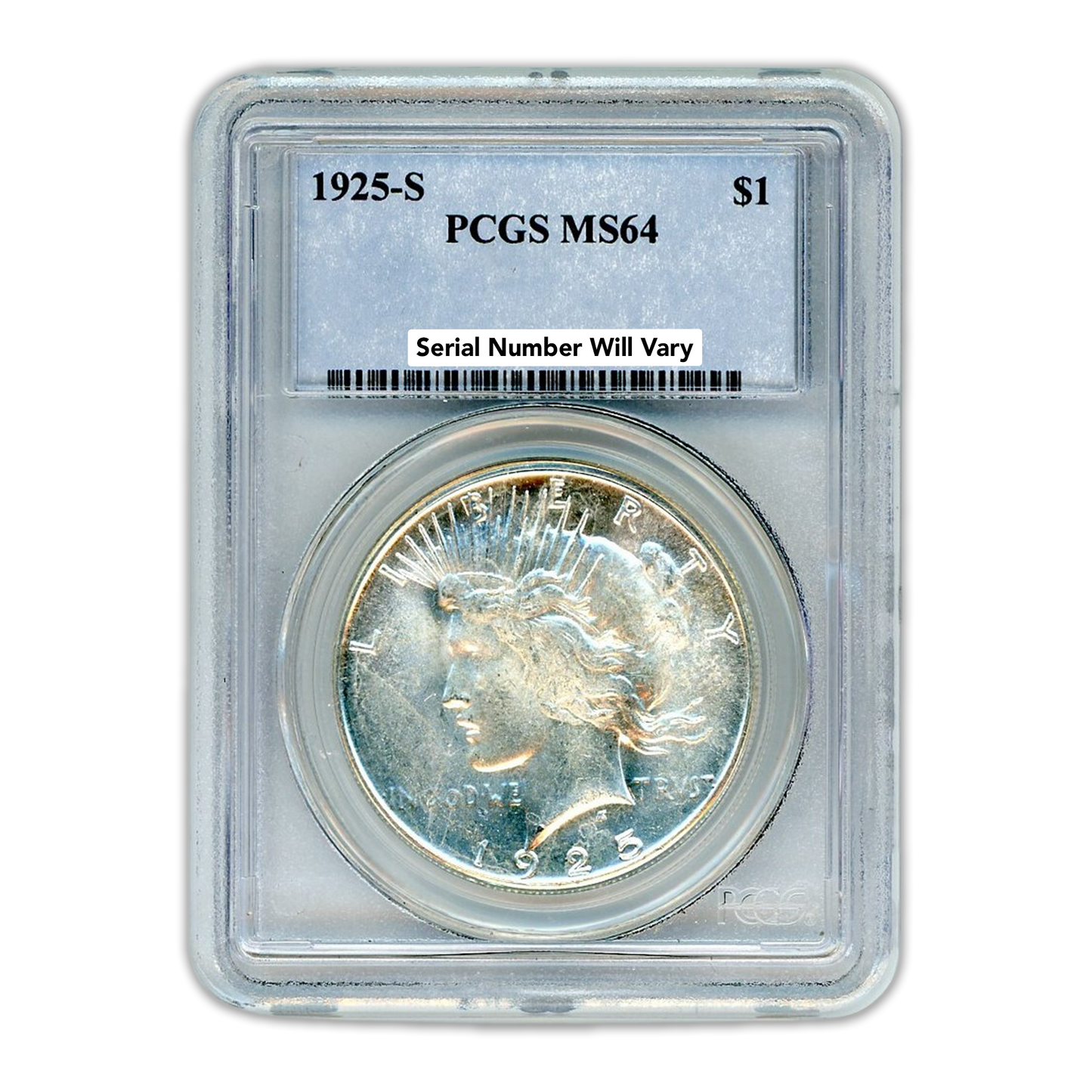 1925-S Peace Silver Dollar San Francisco - PCGS MS64 - CoinsTV