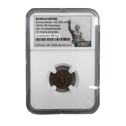 Ancient Roman Bronze Coin - Constantinoplis Guardian Angel NGC