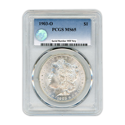 1903 Morgan Silver Dollar New Orleans - PCGS MS65 Sight White - CoinsTV