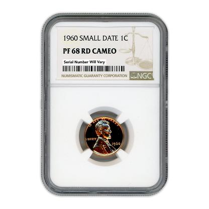 1960 Lincoln Cent - Small Date - NGC PF68 RD Cameo