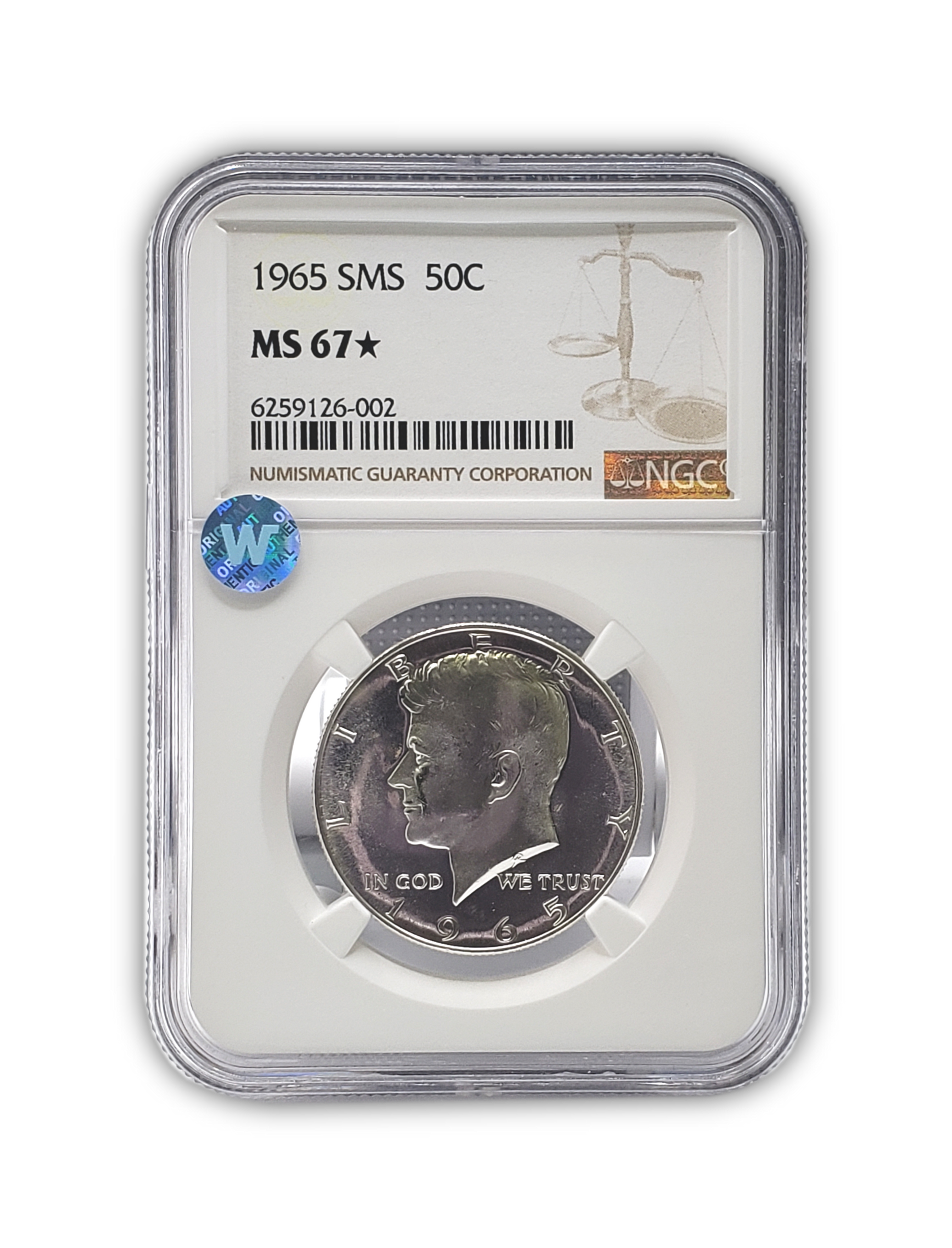 1965 Kennedy Half Dollar - Special Mint Set - NGC MS67 Star Sight White - CoinsTV