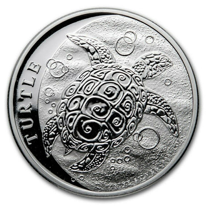 2021 Hawksbill Turtle 1 oz Silver -  New Zealand - Brilliant Uncirculated