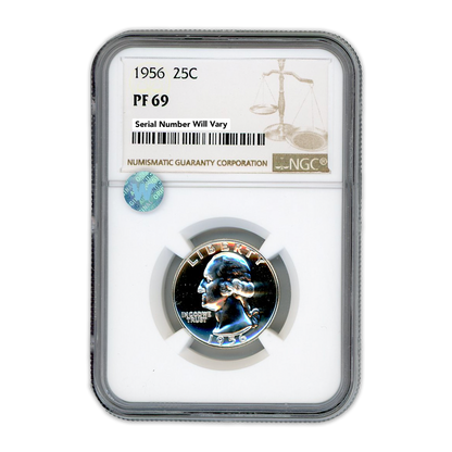 1956 Washington Silver Quarter Philadelphia - NGC PF69 Sight White