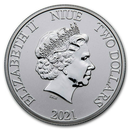 2021 Hawksbill Turtle 1 oz Silver -  New Zealand - Brilliant Uncirculated