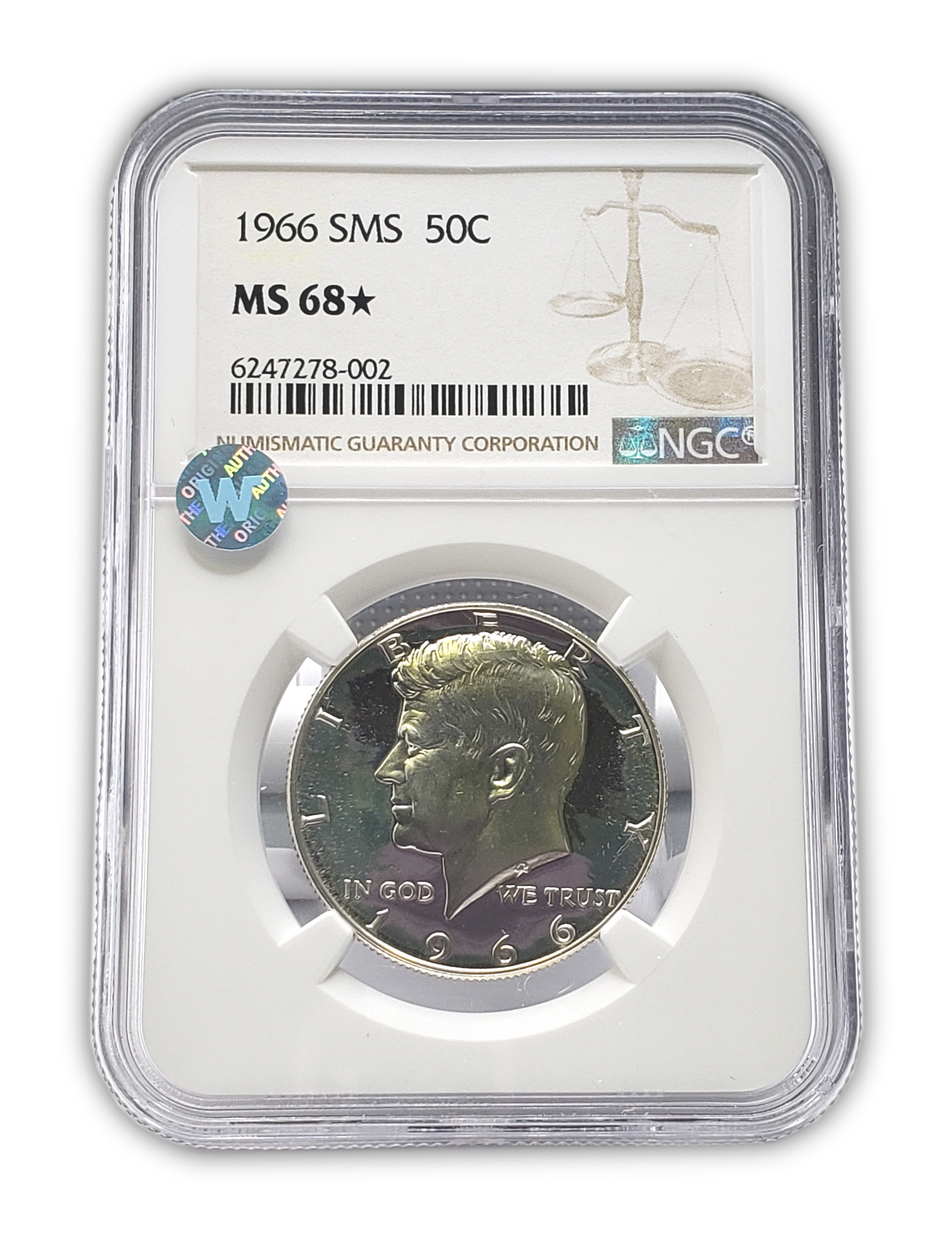 1966 Kennedy Half Dollar - Special Mint Set - NGC MS68 Star Sight