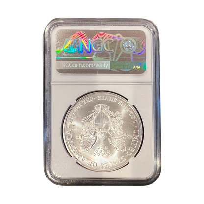 2002 Silver Eagle - Business Strike - NGC MS70 Mercanti Label