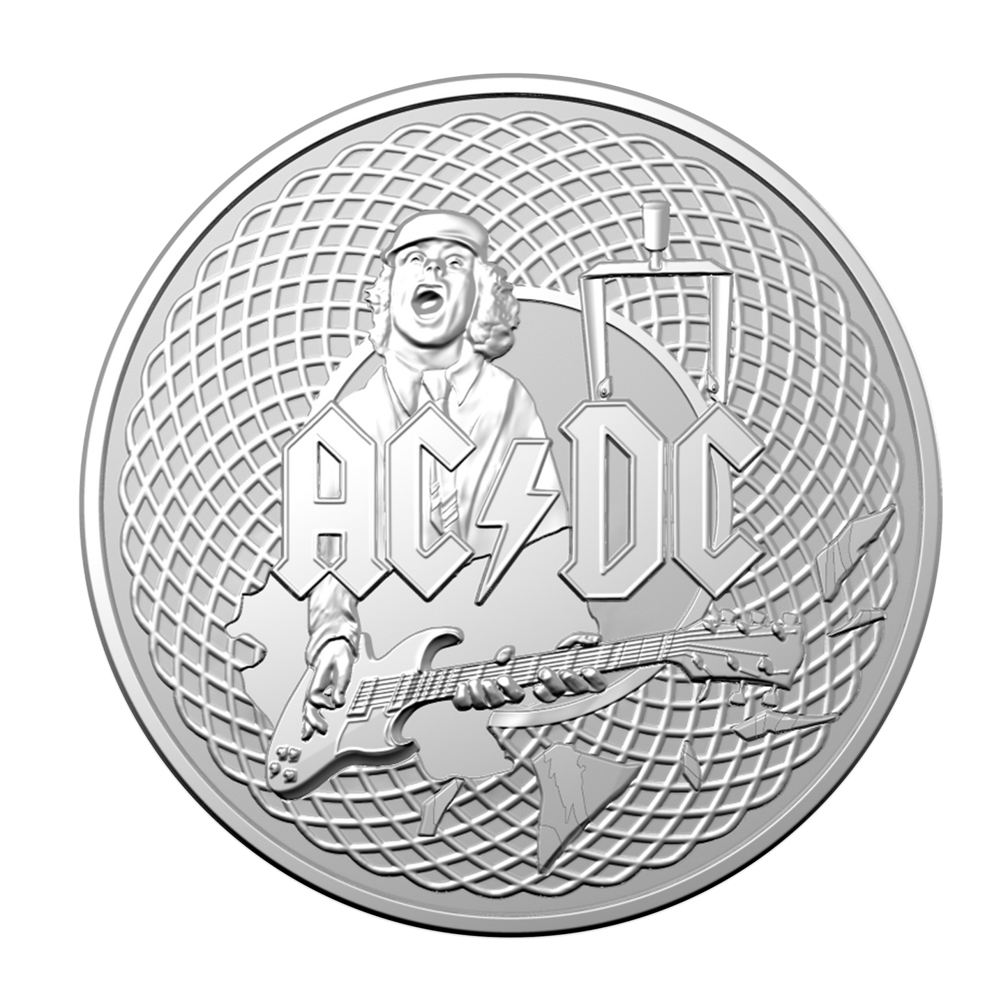 2023 1 oz AC/DC Frosted Silver Uncirculated