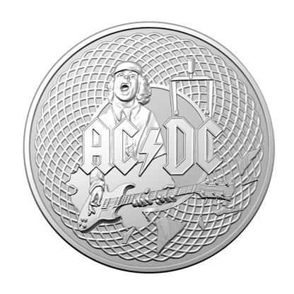 2023 1 oz AC/DC Frosted Silver Uncirculated