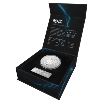 2023 1 oz AC/DC Frosted Silver Uncirculated