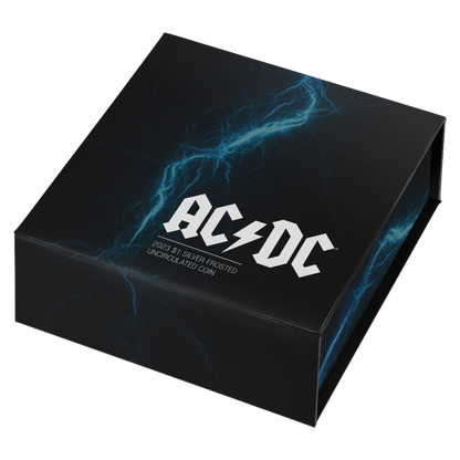 2023 1 oz AC/DC Frosted Silver Uncirculated