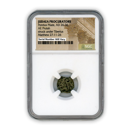 Ancient Roman Bronze Prutah - Pontius Pilate - NGC Certified