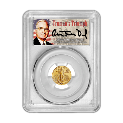 2022 $5 Gold Eagle PCGS PF70 First Strike Truman's Triumph