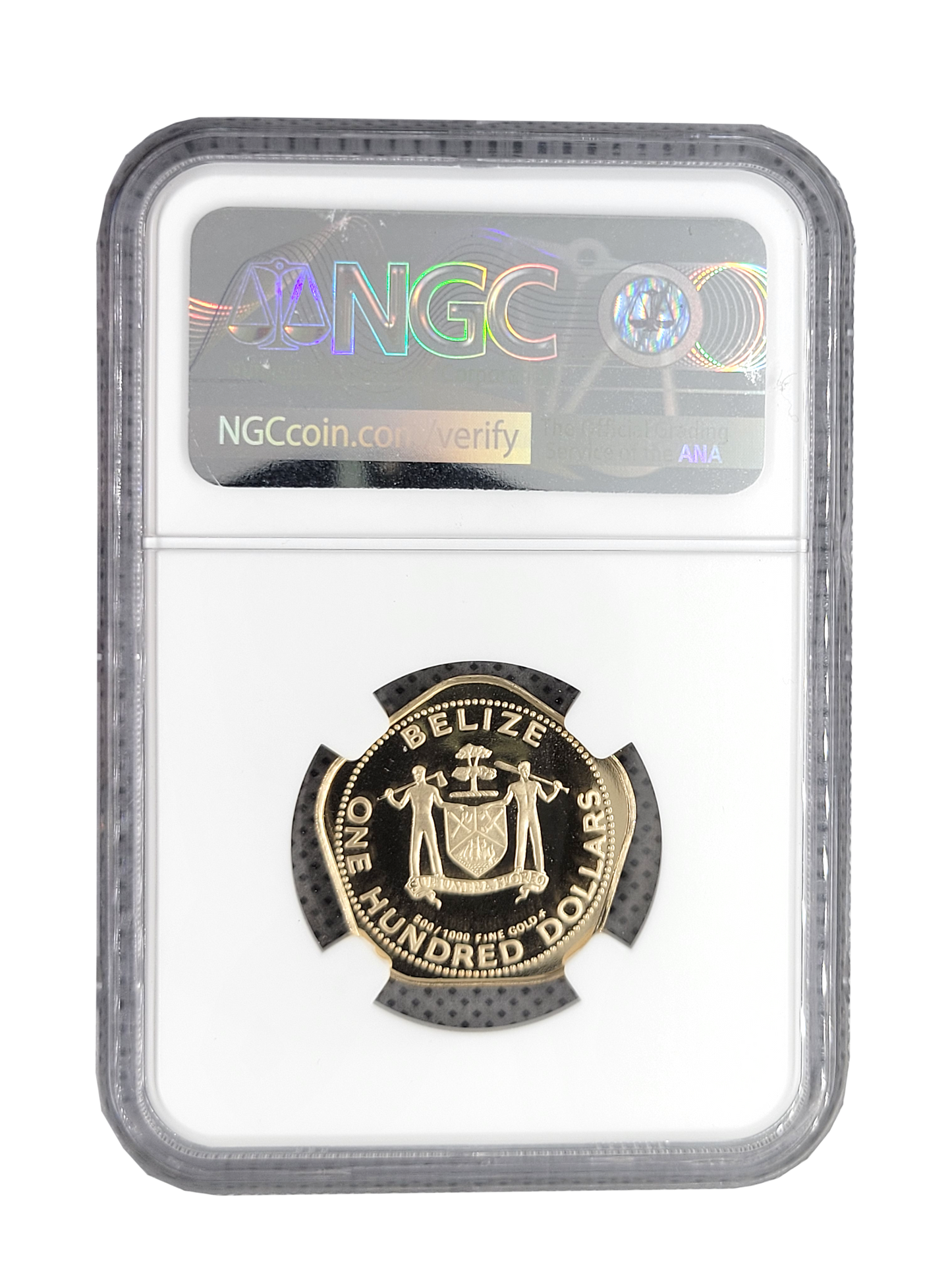 1981 FM Belize Yellow Swallowtail Butterfly G$100 NGC PF70 Ultra Cameo