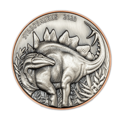 2023 Stegosaurus Double Silver Giant - Vanuatu - 5 oz Biometal