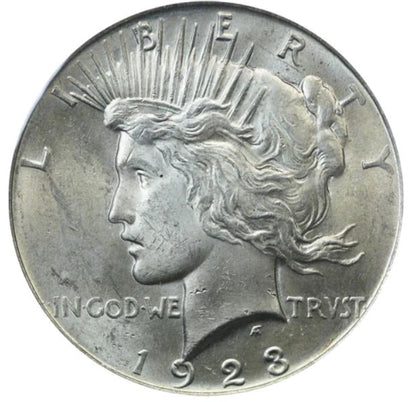 1923 S Peace Silver Dollar San Francisco - Brilliant Uncirculated