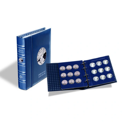 1986 - 2021 Silver Eagle Type 1 35 Coin Uncirculated Set - Premium Collectors Vista Album