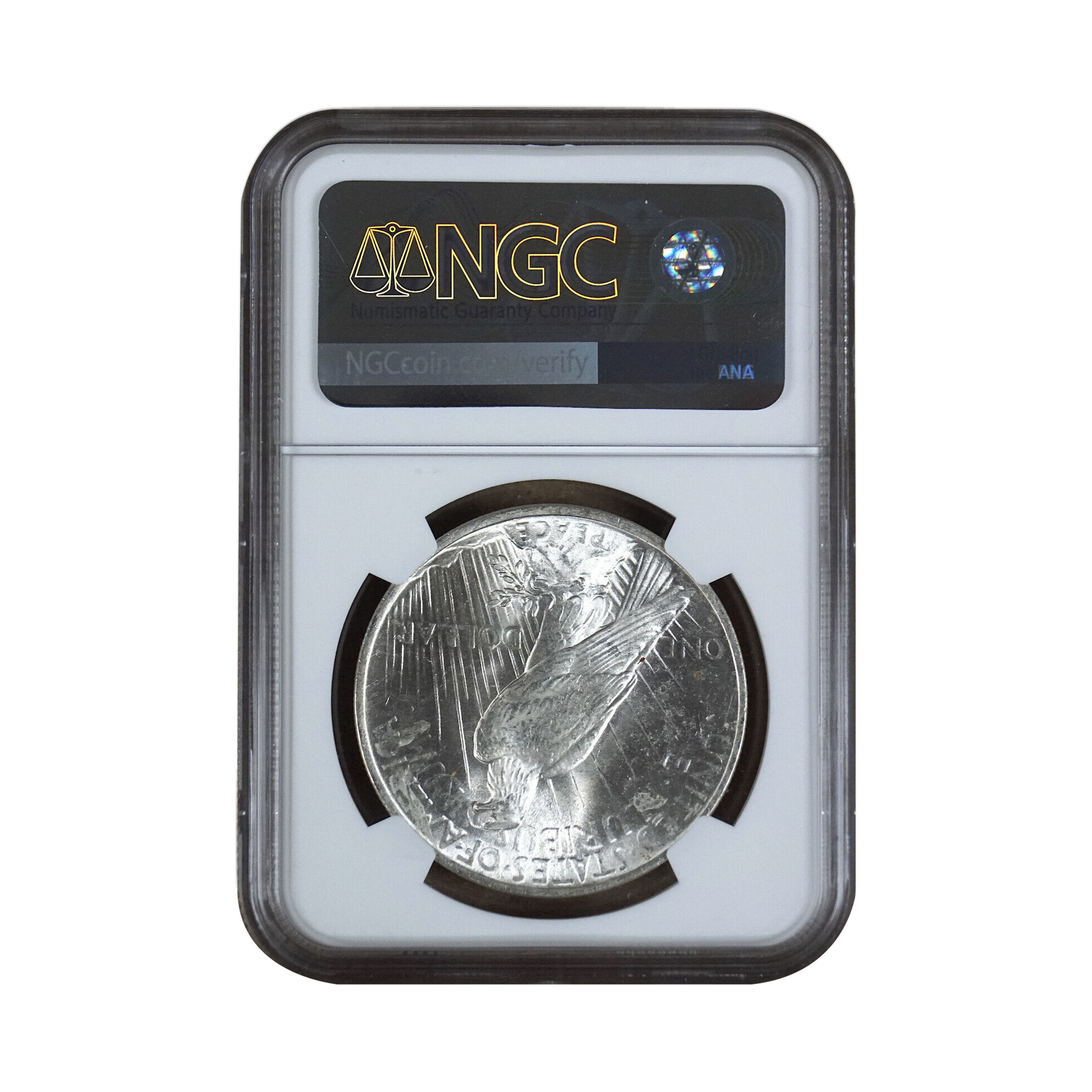 1923 Peace Dollar Philadelphia Brilliant Uncirculated In God We Trust Label - NGC Certified - CoinsTV