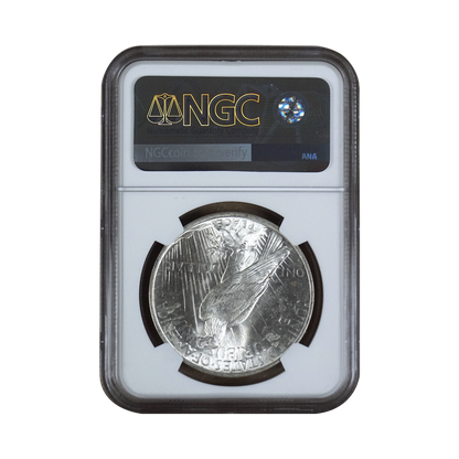 1923 Peace Dollar Philadelphia Brilliant Uncirculated In God We Trust Label - NGC Certified - CoinsTV