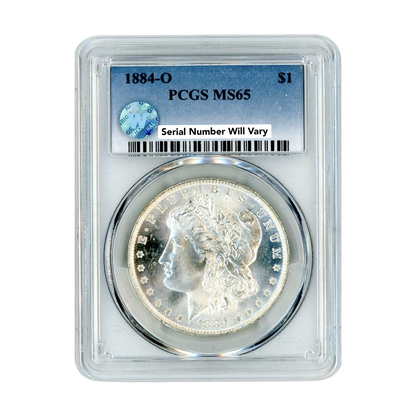 1884 Morgan Silver Dollar New Orleans - PCGS MS65 Sight White