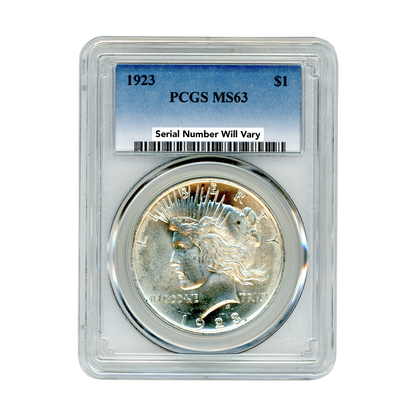 1923 Peace Silver Dollar - PCGS MS63