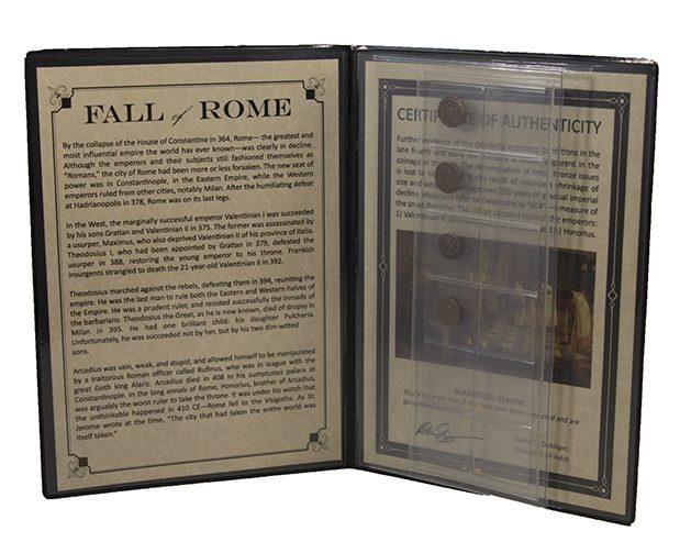 Ancient Roman Bronze Coin - Fall of Rome 4 Coin Set