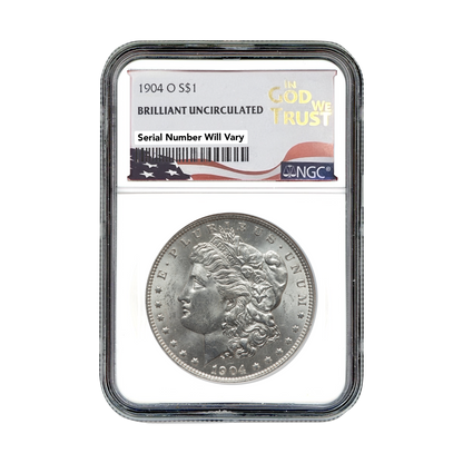 1904-O Morgan Dollar New Orleans In God We Trust Label - NGC