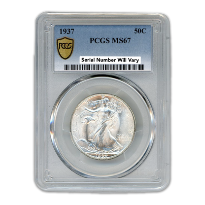 1937 Walking Liberty Silver Half Dollar - PCGS MS67 - CoinsTV