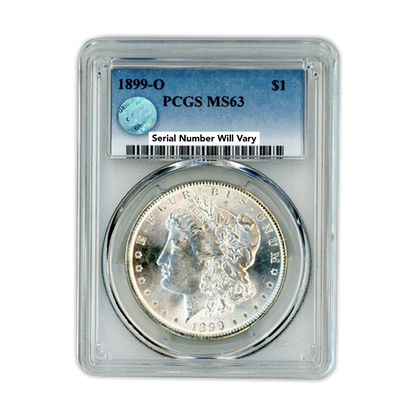 1899-O Morgan Silver Dollar New Orleans PCGS MS63 Sight White - CoinsTV